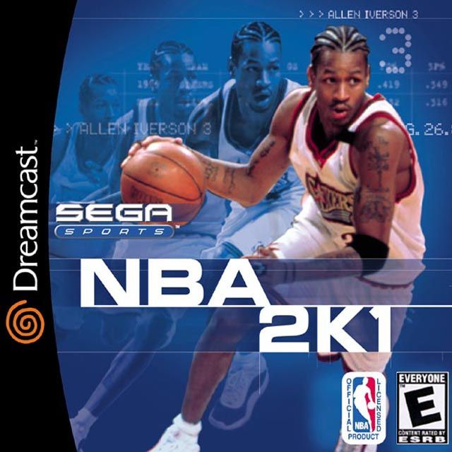 NBA 2K1 box art for Sega Dreamcast